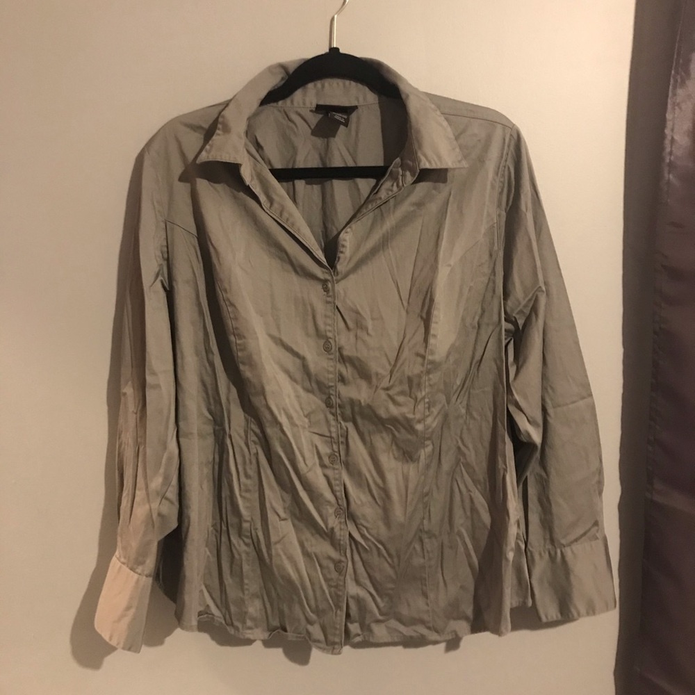 Lane Bryant gray career blouse plus size 18
